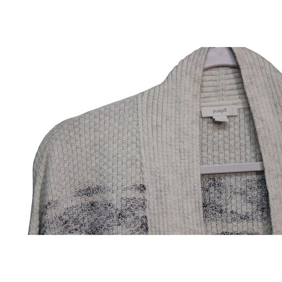 J Jill Purejill Long Cardigan Sweater Small Knit Open Cotton Coastal Lagenlook - Picture 6 of 13